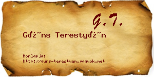 Güns Terestyén névjegykártya